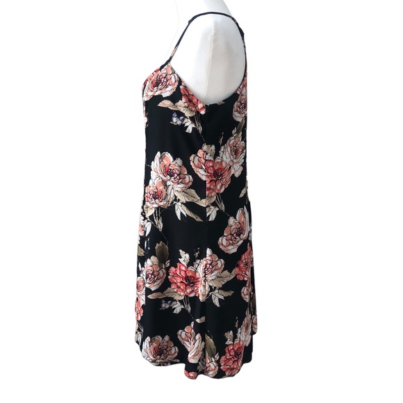 SANCTUARY Spring Fling Black Blossom Floral V-Neck Racerback Mini Sundress SizeS - Picture 13 of 15